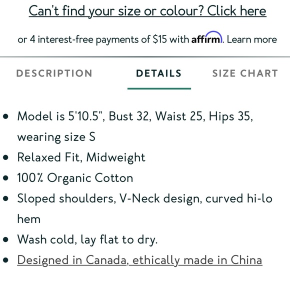 Tentree - Highline Cotton V-neck sweater - Medium - Picture 11 of 11